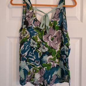 Old navy floral tank with back tie large